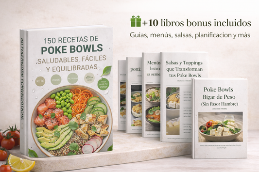 150 Recetas de Poke Bowls Saludables + 10 BONOS 🎁